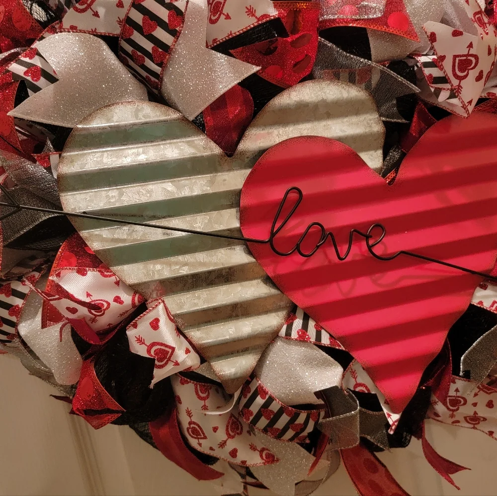 Double Heart Valentine Love Wreath